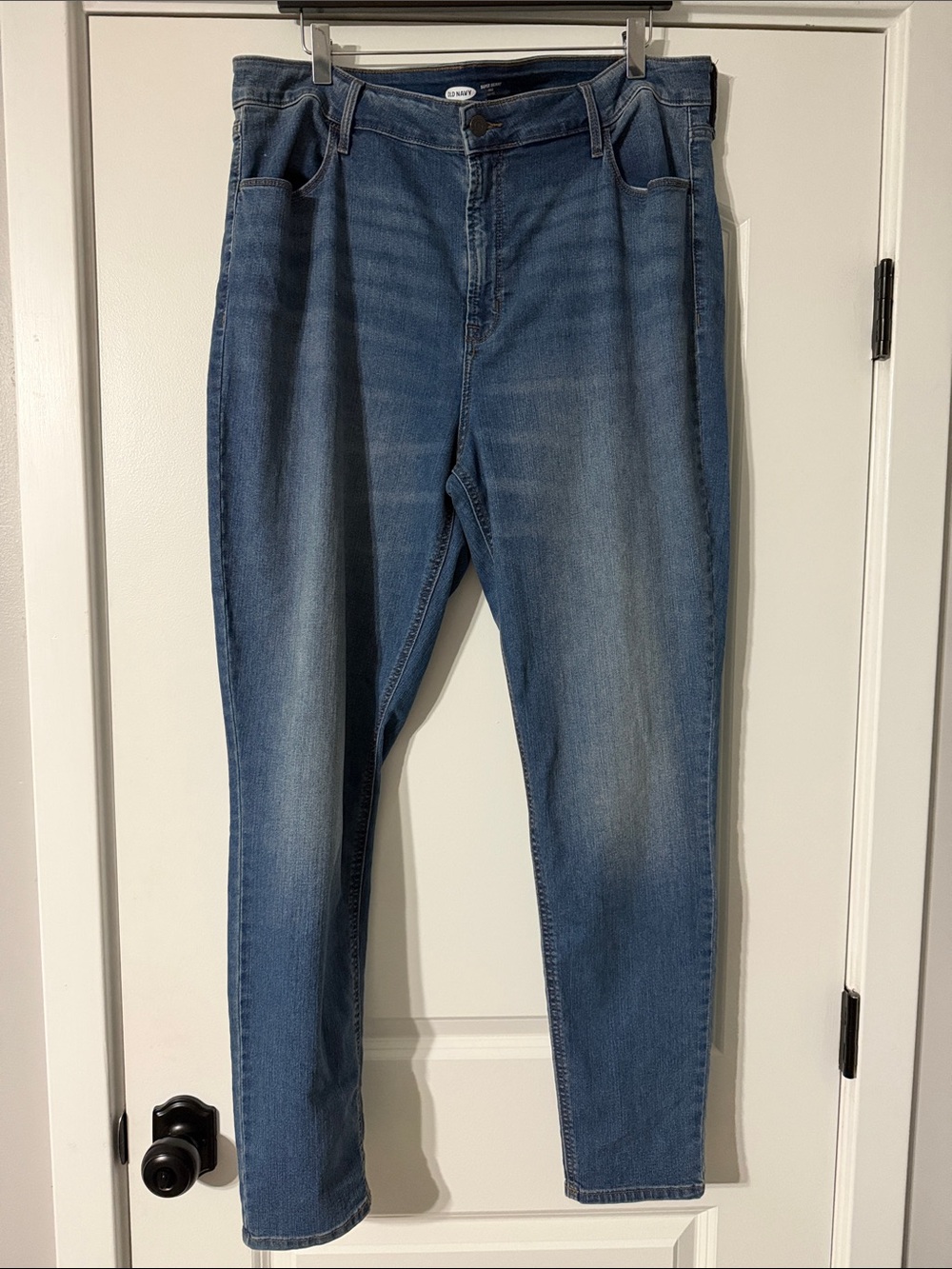 Women's Blue Stretch High-Rise Ankle Jeans Size 18 Tall